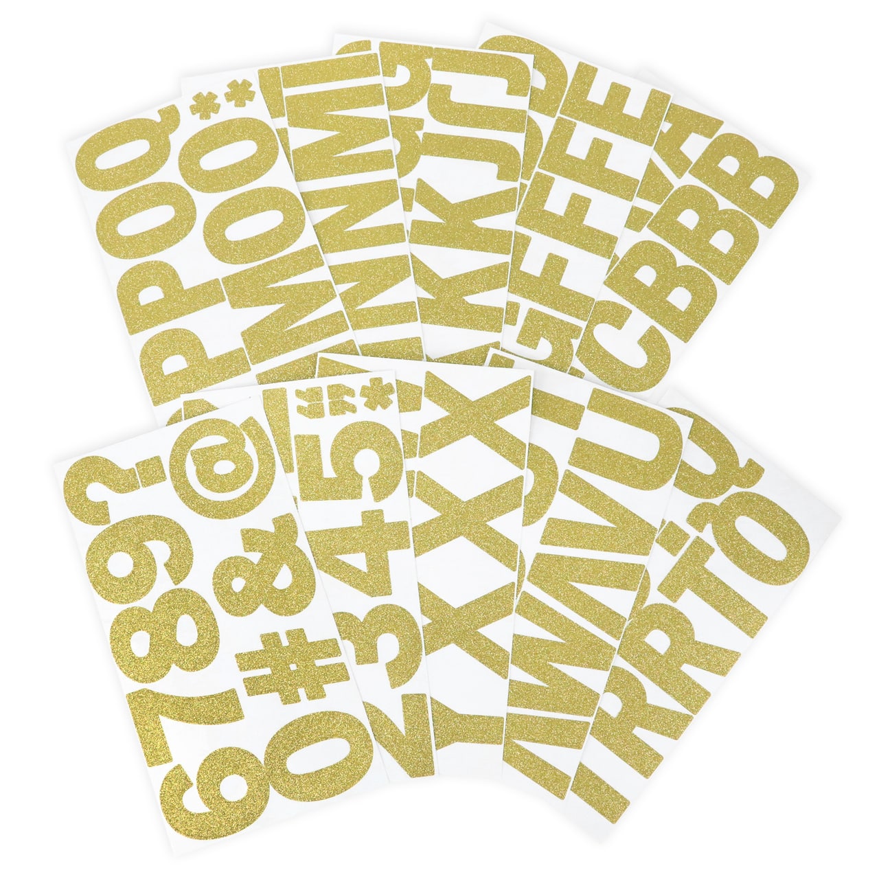 12 Pack: Gold Glitter Alphabet Stickers by Recollections™